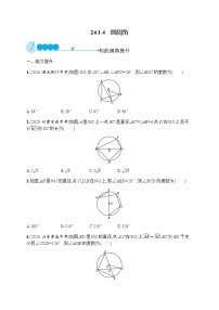 初中数学人教版九年级上册24.1.4 圆周角课时练习