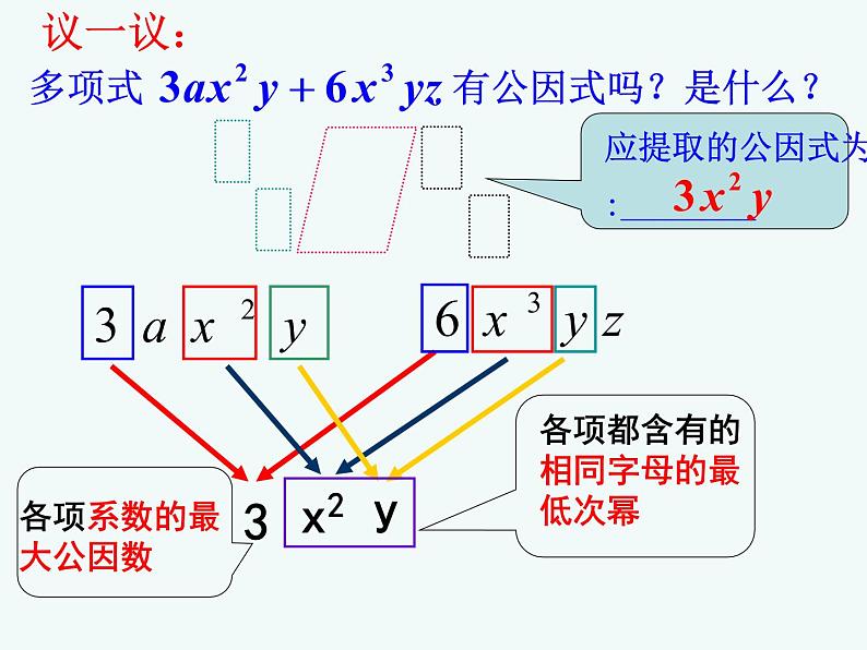 4.2 提取公因式法 浙教版数学七年级下册公开课课件第4页