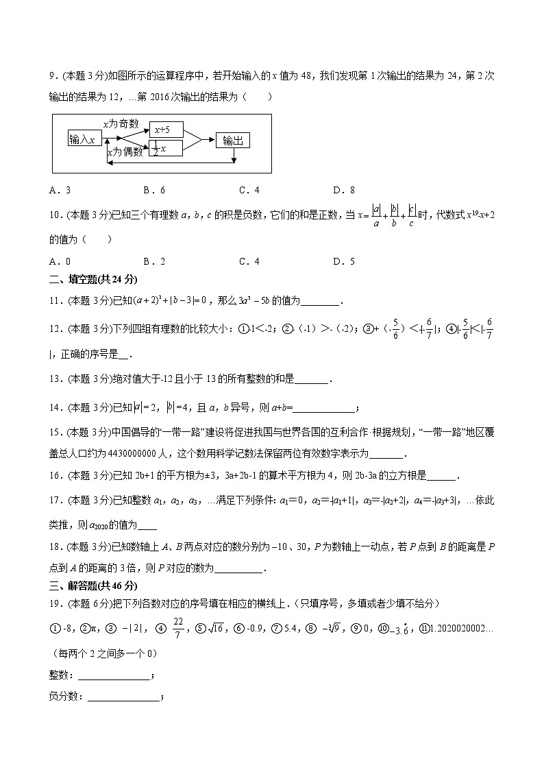 期中测试卷02(提高卷)(浙教版七年级)(原卷版)第2页