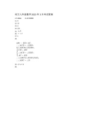 2023年福建省宁德市博雅培文学校初中部中考二模数学试题