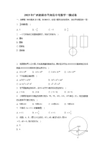 2023年广西贵港市平南县中考数学一模试卷（含解析）