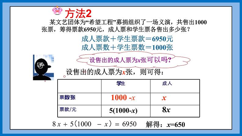 鲁教版五四制数学六上《一元一次方程的应用(4)》课件第5页