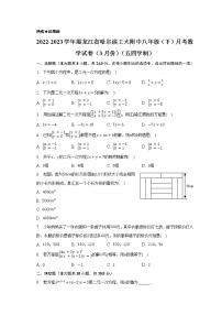 2022-2023学年黑龙江省哈尔滨工大附中八年级（下）月考数学试卷（3月份）（五四学制）(含解析）