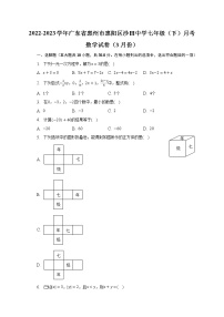 2022-2023学年广东省惠州市惠阳区沙田中学七年级（下）月考数学试卷（3月份）(含解析）