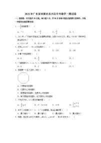 2023年广东省河源市龙川县中考数学一模试卷