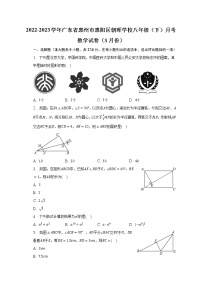 2022-2023学年广东省惠州市惠阳区朝晖学校八年级（下）月考数学试卷（3月份）（含解析）