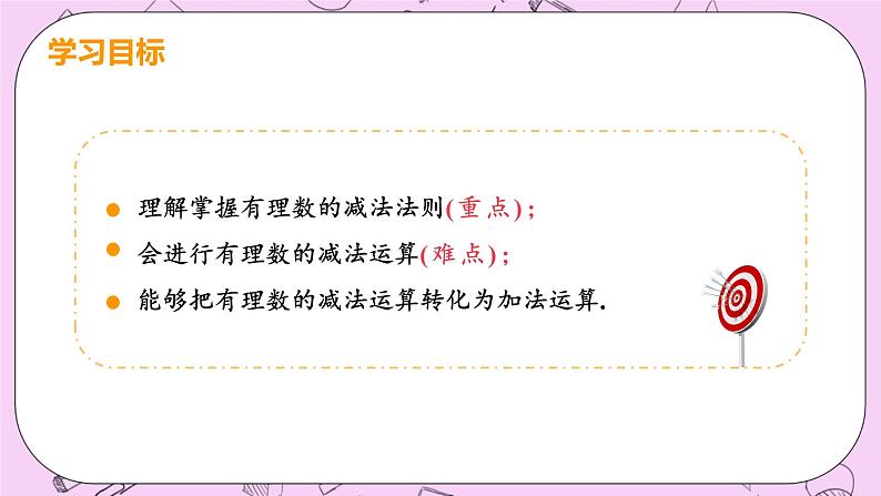 人教版七年级数学上册 第1章 有理数 1.3 有理数的加减法 1.3.2 课时1 有理数的减法第3页