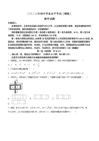 2023年山东省济宁市梁山县中考一模数学试题(含答案)
