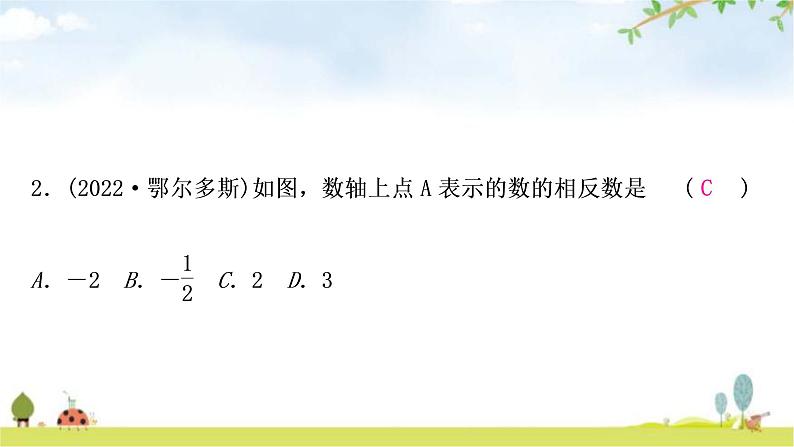 中考数学复习第一章数与式第一节实数作业课件第3页
