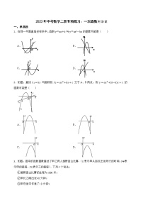 2023年中考数学二轮专项练习：一次函数附答案