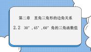 初中数学鲁教版 (五四制)九年级上册2 30°，45°，60°的三角函数值精品ppt课件