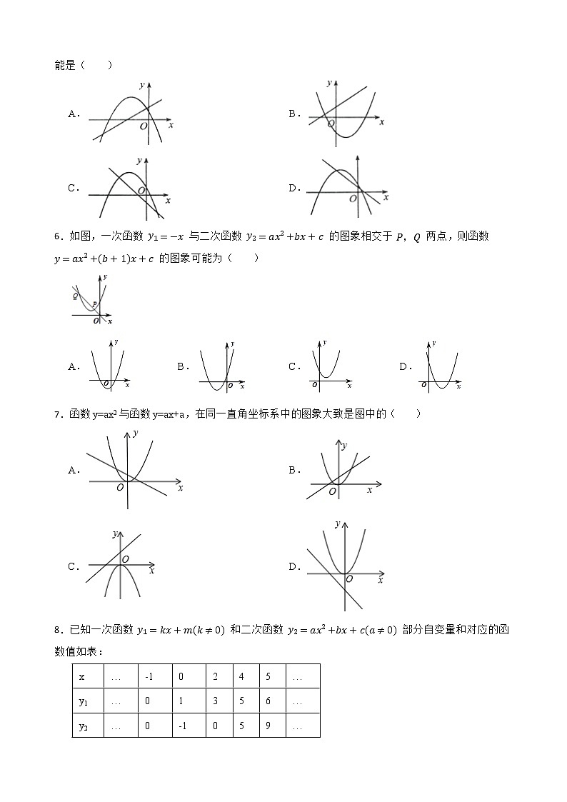 2023年中考數(shù)學(xué)二輪專項(xiàng)練習(xí)：二次函數(shù)與一次函數(shù)的綜合應(yīng)用附答案第2頁