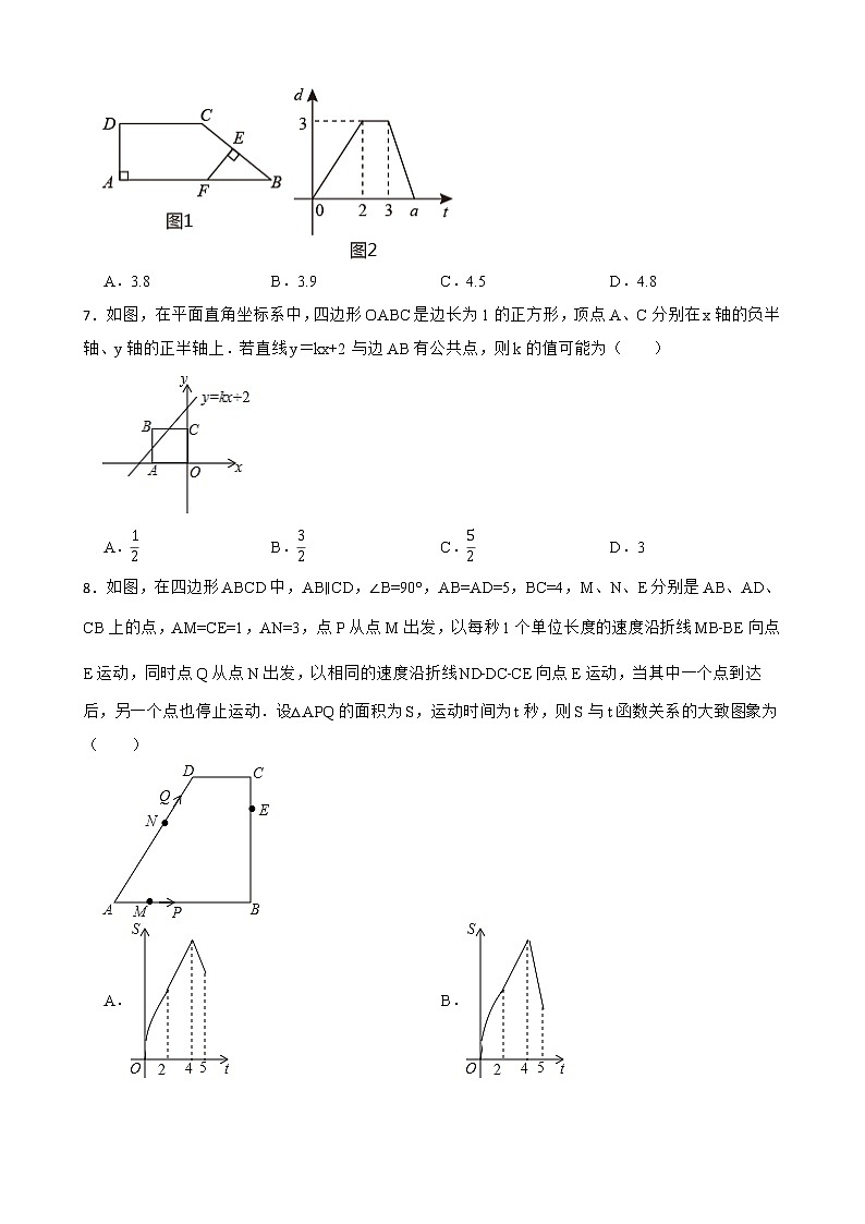 2023年中考数学二轮专项练习:一次函数动态几何问题附答案第3页