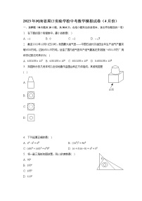 2023年河南省周口實(shí)驗(yàn)學(xué)校中考數(shù)學(xué)模擬試卷（4月份）(含解析）
