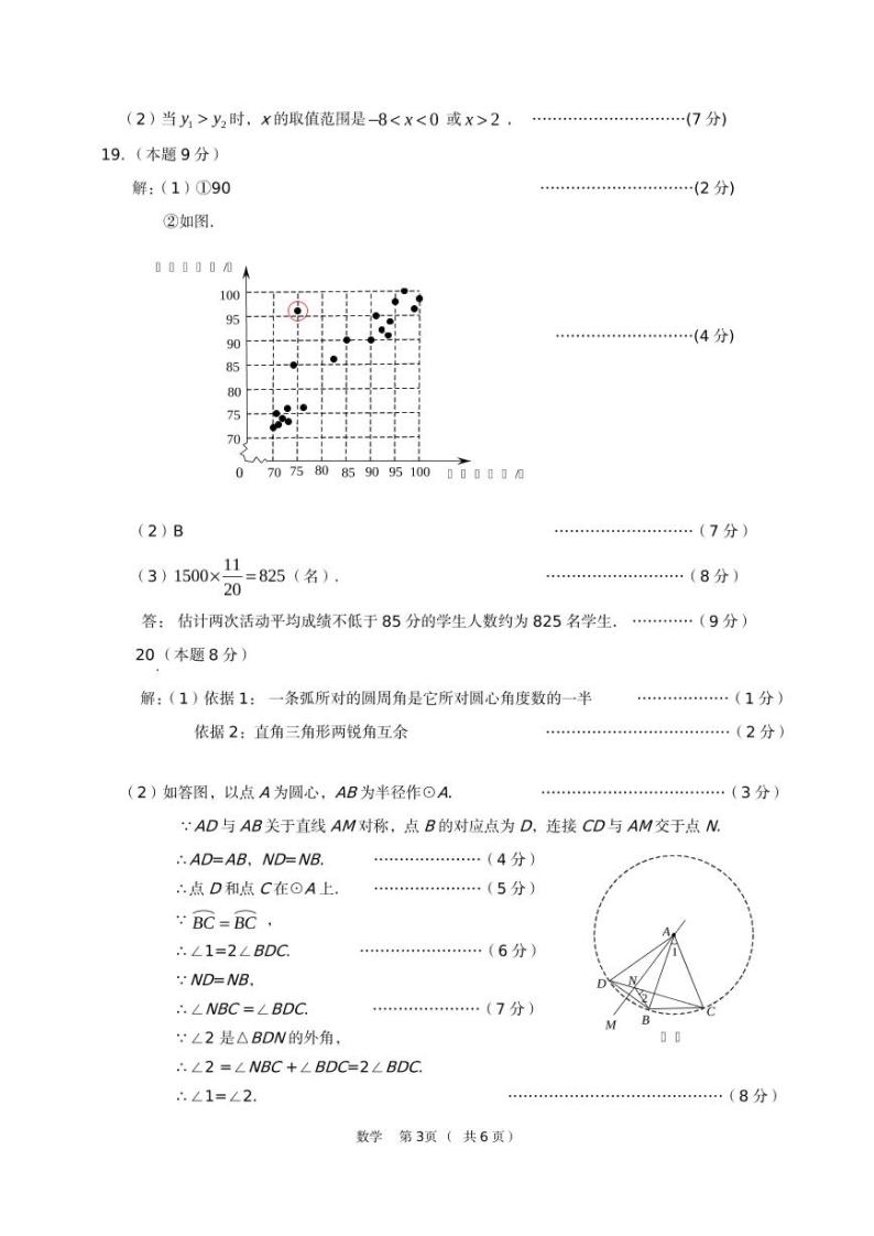 2023年山西省太原市中考一模 数学试题及答案03