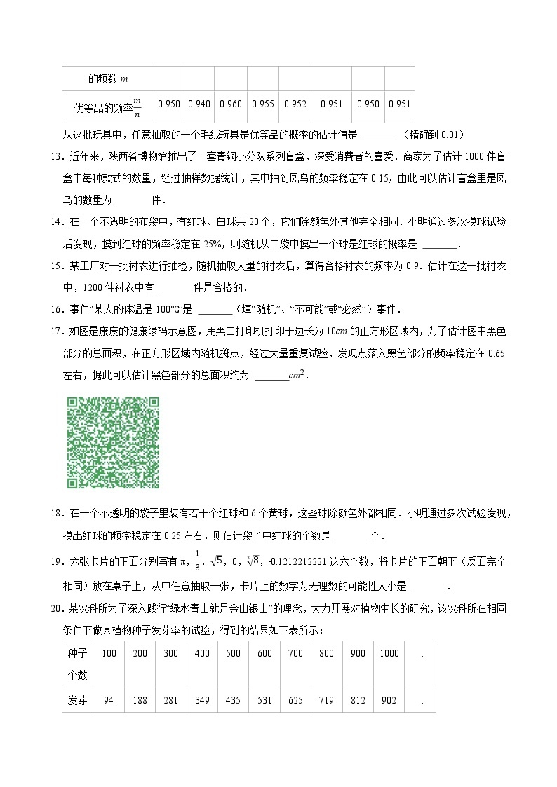 第八章 认识概率 【基础卷】——2022-2023学年苏科版数学八年级下册单元综合复习（原卷版+解析版）03