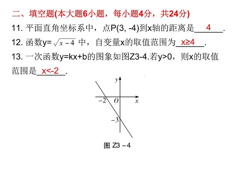 中考数学一轮复习课件:第三章《函数》综合测试卷(含答案)第7页