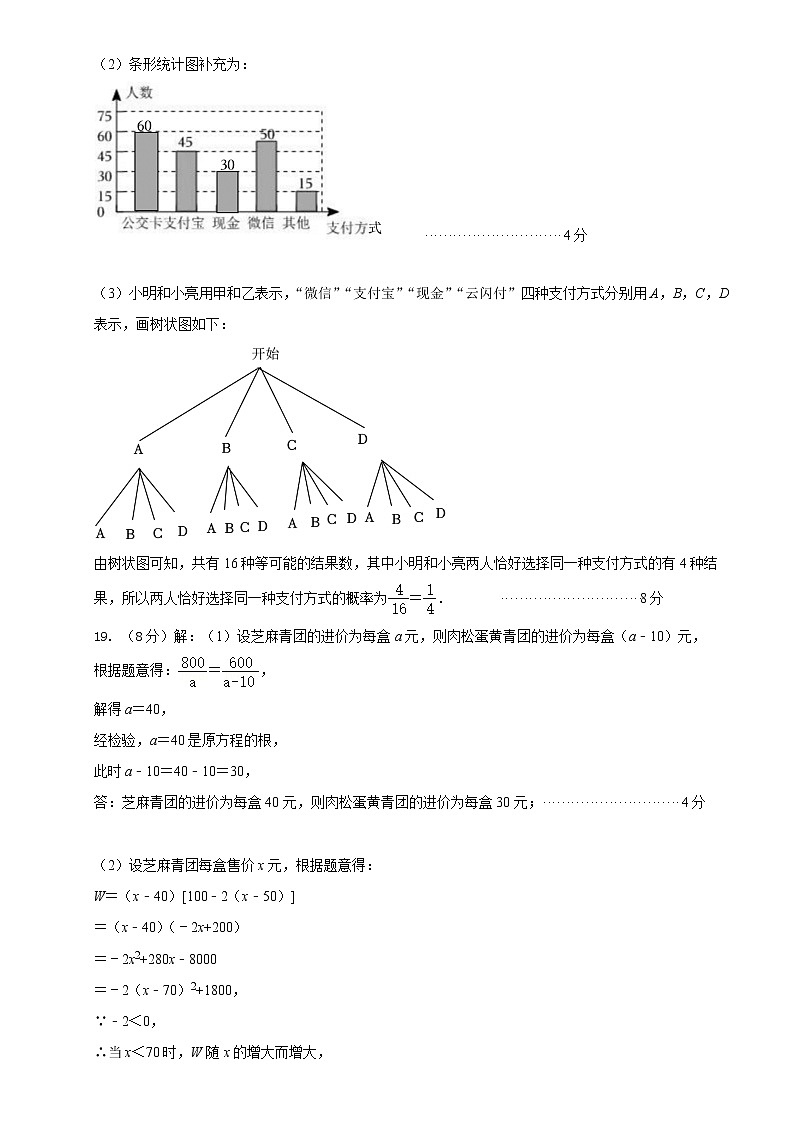 2023南京外国语九年级4月质量检测数学参考答案第2页