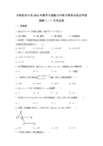 吉林省东丰县2022年数学数学人教版九年级下册单元综合学情调研（一）月考试卷(含答案)