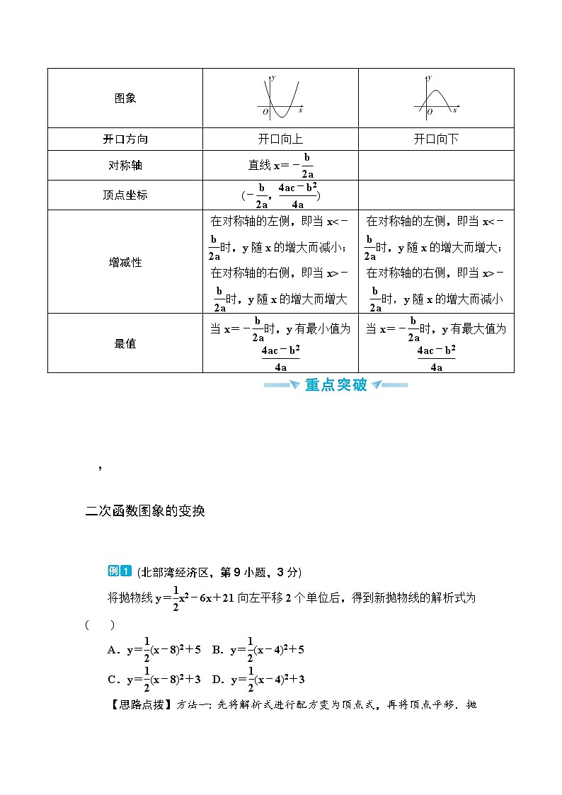 中考数学一轮突破 基础过关 第16讲二次函数第3页