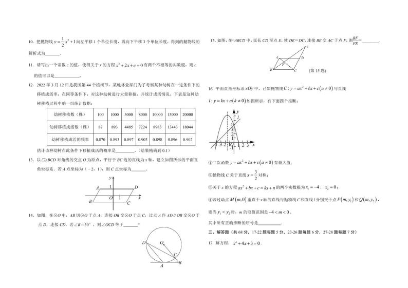 2023.2北京20中初三开学考数学试卷02