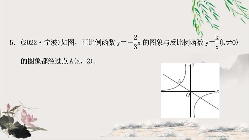中考数学复习第三章第五节反比例函数的综合题作业课件第6页