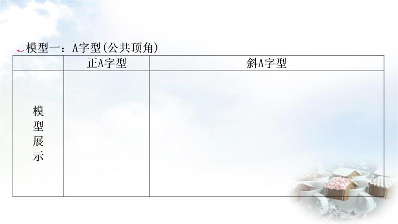 中考数学复习方法技巧突破(五)相似三角形之五大模型教学课件02