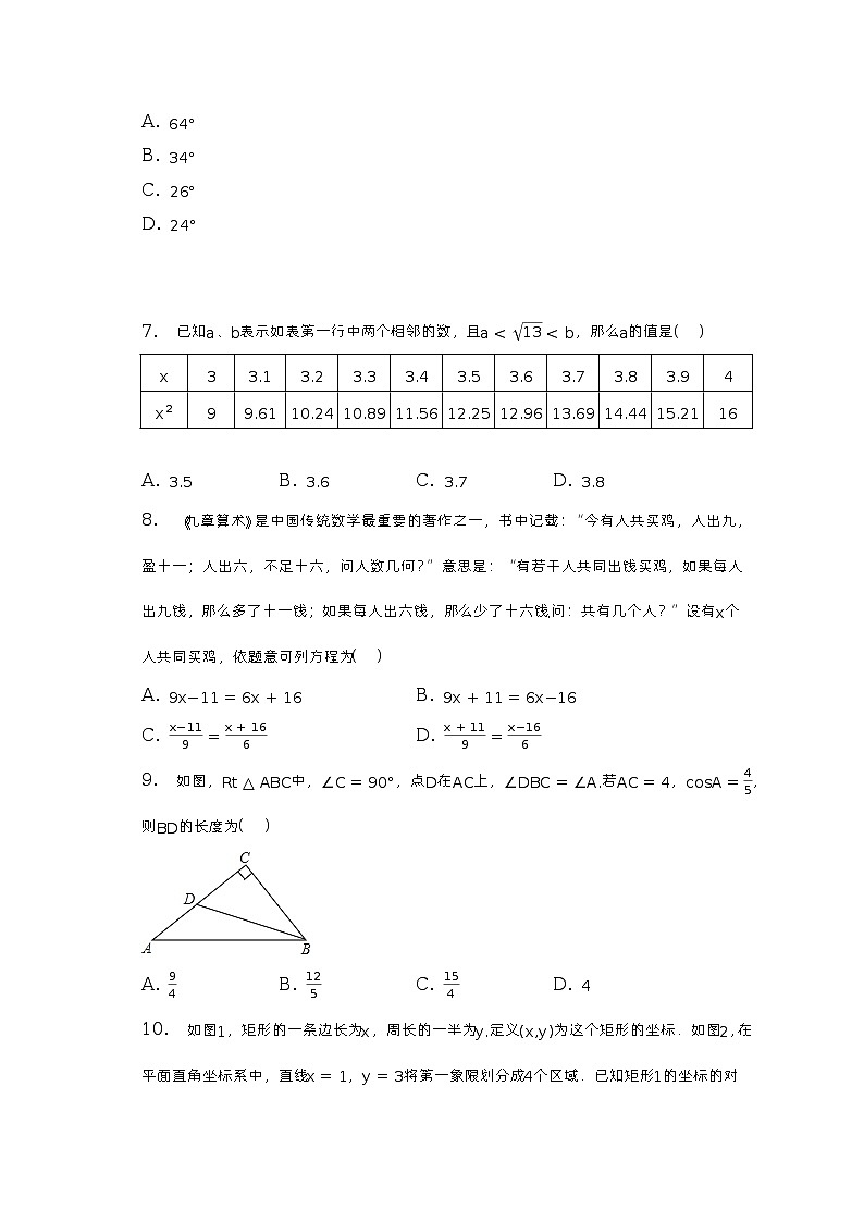 2022-2023學(xué)年福建省福州市鼓樓區(qū)教育學(xué)院附中九年級(jí)（下）期中數(shù)學(xué)試卷（含解析）第2頁(yè)