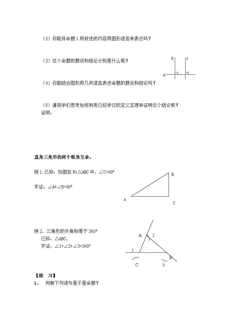 华师大版数学八年级上册 13.1 命题、定理与证明 PPT课件+教案02