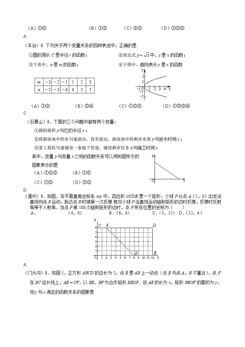 2023年北京市中考各区数学一模试题分类汇编——选择压轴题第2页