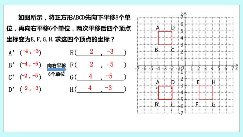 5.2 平面直角坐标系（第二课时 用坐标表示平移）课件08