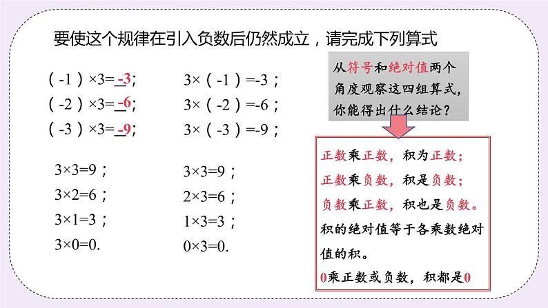 2.6 课时1 有理数的乘法 课件第8页