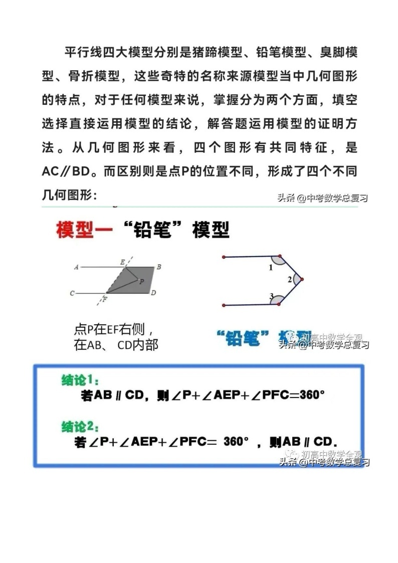 七年级下第二章培优：平行线四大模型介绍及其应用（无答案）01