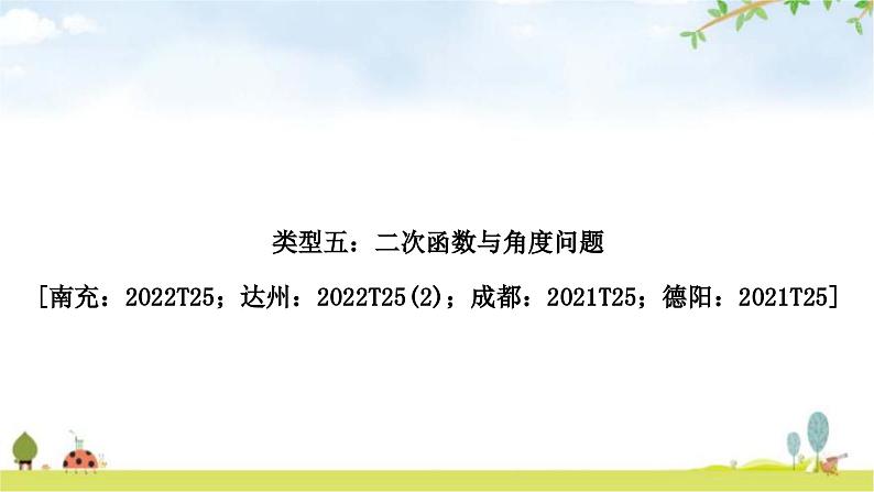 中考数学复习重难点突破二次函数与几何综合题类型五:二次函数与角度问题教学课件01