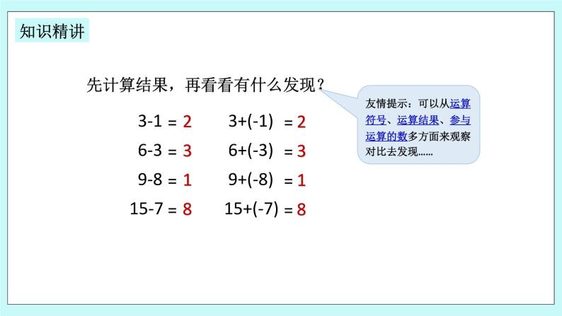 浙教版数学七上 2.2.1 有理数的减法 课件+练习04