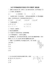 2023年河南省郑州外国语中学中考数学二模试卷（含解析）