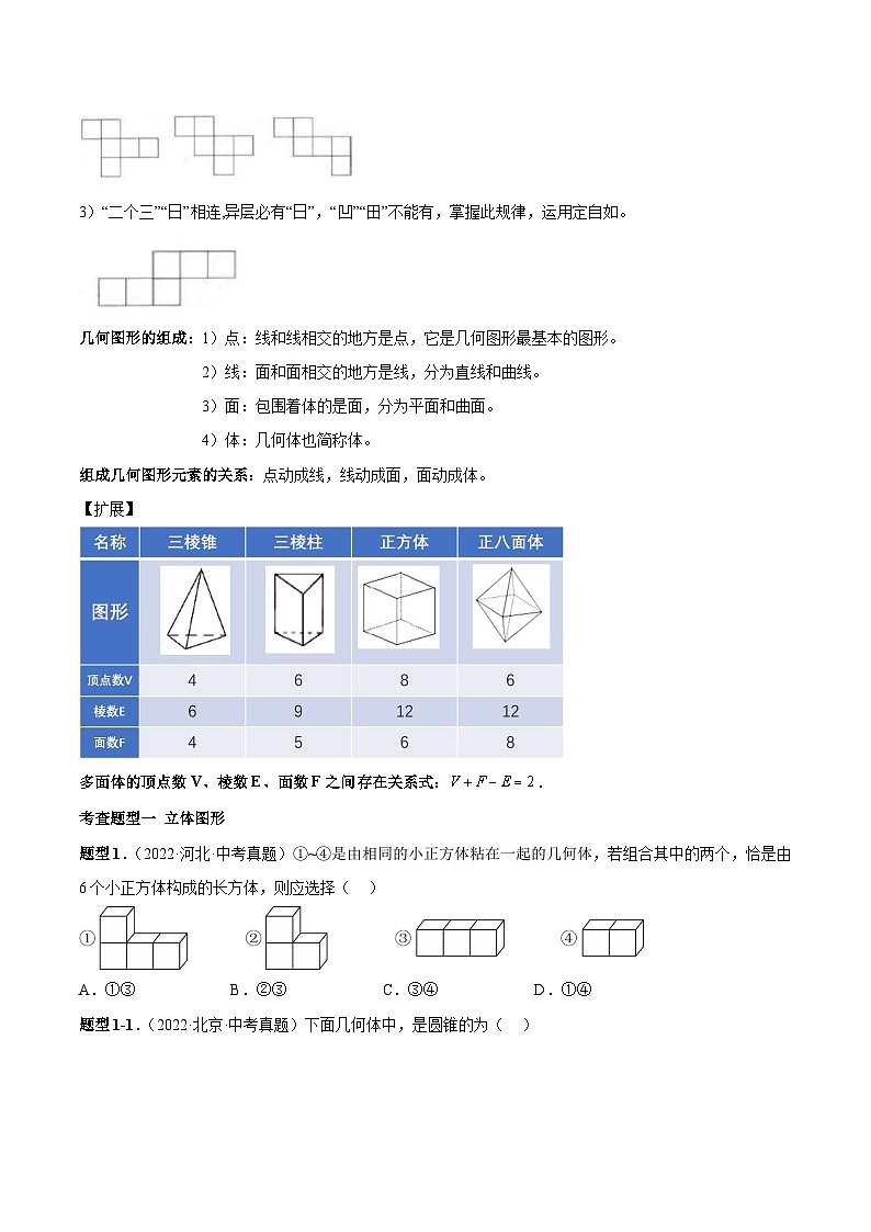 专题16 图形的初步认识-2023年中考数学一轮复习热点题型与方法精准突破(原卷版)第3页