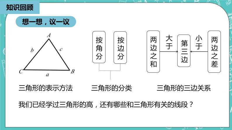 人教版数学八上 11.1.2   三角形的高、中线与角平分线 课件02