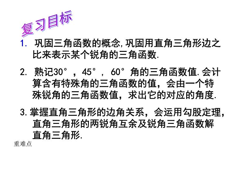 公开课:《锐角三角函数复习》课件PPT第2页