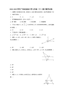 2022-2023学年广东省实验中学七年级（下）期中数学试卷（含解析）