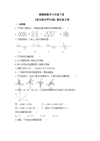 湘教版数学七年级下册《相交线与平行线》期末复习卷（含答案）