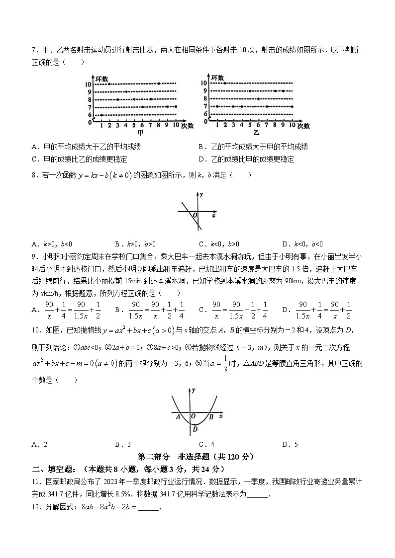 2023年辽阳省辽宁市灯塔市中考三模数学试题(含答案)第2页