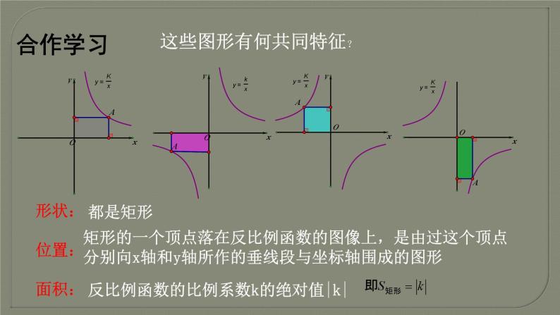 6.3 反比例函数的应用-反比例函数与图形面积问题 浙教版八年级数学下册课件05