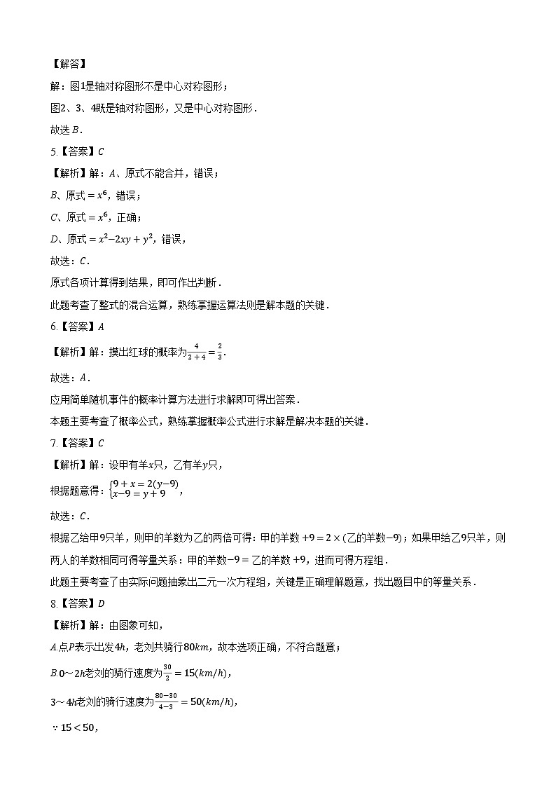 数学(武汉卷)2023年中考考前最后一卷(全解全析)第2页