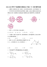 2022-2023学年广东省揭阳市揭东区八年级（下）期中数学试卷（含解析）