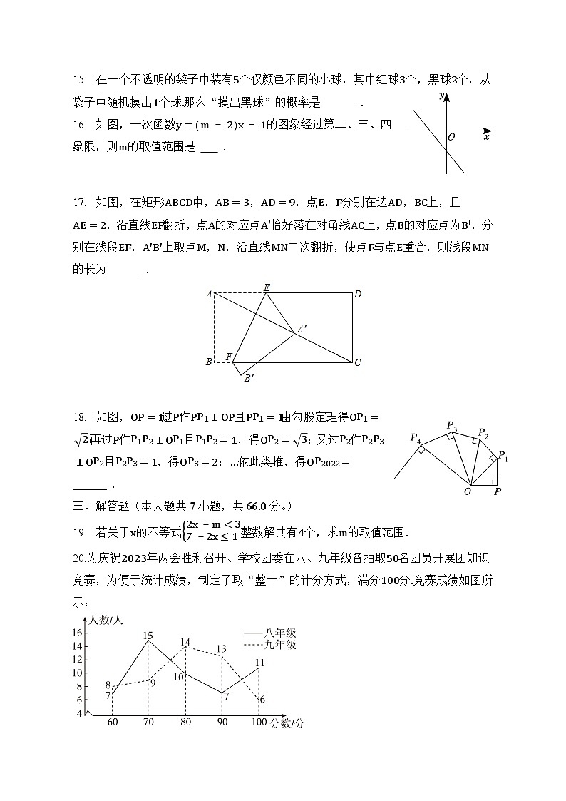 2023年天津市滨海新区中考数学+仿真+模拟试卷(含答案)第3页