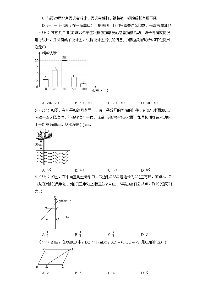 人教版数学八年级下册期末素质检测模拟试题(学校自测)5第2页