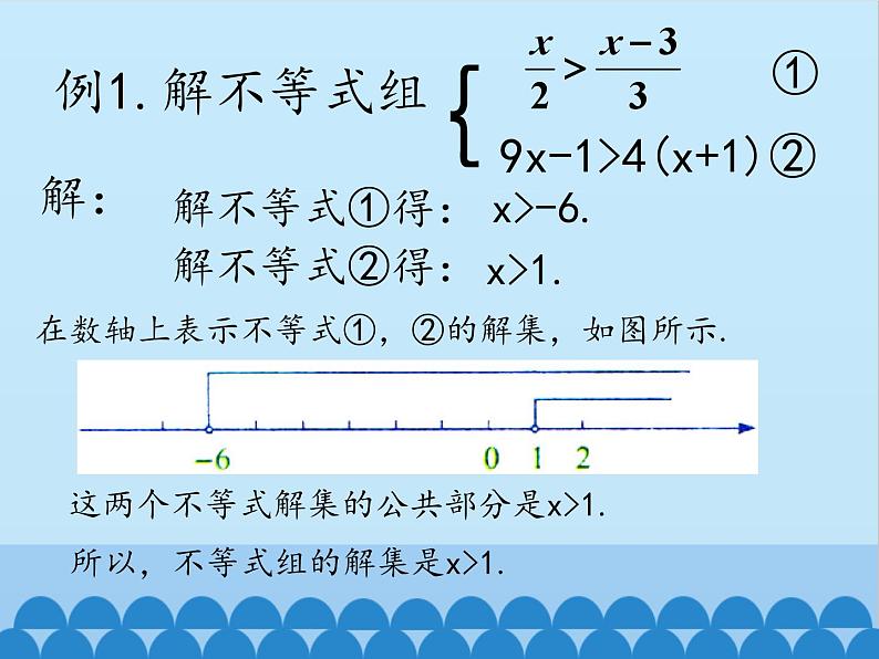 冀教版数学七年级下册 10.5 一元一次不等式组_课件第7页