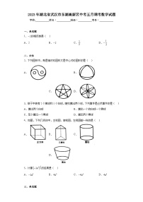2023年湖北省武漢市東湖高新區(qū)中考五月調(diào)考數(shù)學試題（無答案）