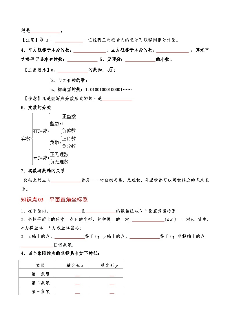 【全套专题】初中数学同步学案 7年级下册 第31课  期中复习与巩固（含解析）03